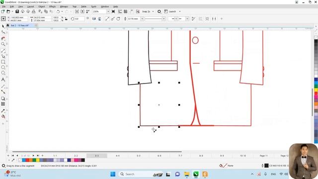 Bài tập corel bài 3 - Thiết kế áo Vest bằng Corel, cách sử dụng lệnh Pen , Học corel cơ bản смотреть онлайн