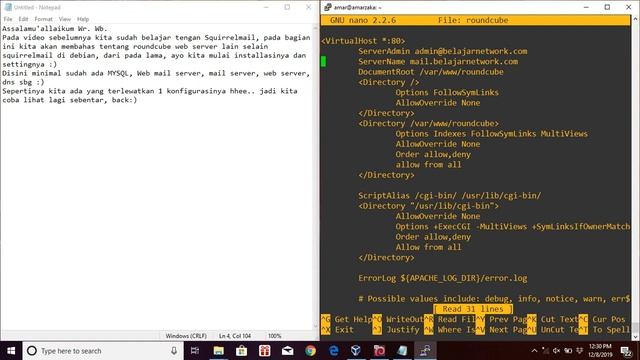 WebMail Debian Dengan RoundCube смотреть онлайн