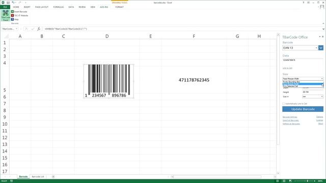 Create Barcodes In Excel (Barcode Add-In)