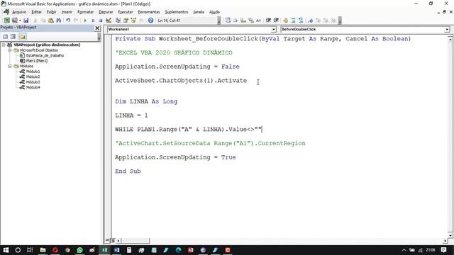 EXCEL VBA 2020 GRÁFICO DINÂMICO 2 смотреть онлайн