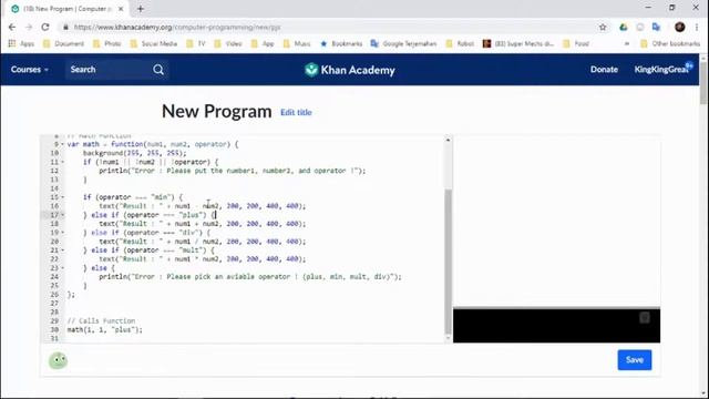 JavaScript Coding Khanacademy #1 | Math Function смотреть онлайн