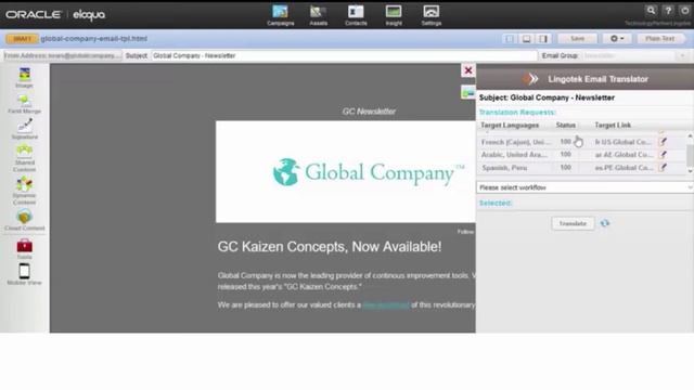 Lingotek - Inside Oracle Eloqua - Demo смотреть онлайн