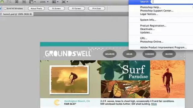 Setting up the Photoshop CS5.1 Interface for Designing Websites смотреть онлайн