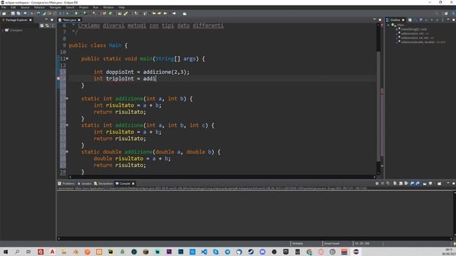 Overloaded methods - JAVA TUTORIAL ITALIANO 21 смотреть онлайн