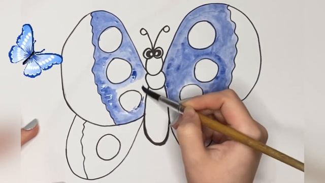 How to Draw a Butterfly for Kids | Как нарисовать бабочку для детей! Kelebekni qanday chizish mumki смотреть онлайн