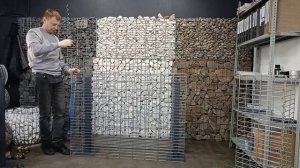 Забор из габионов. Сборка каркаса.