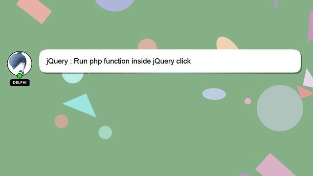 jQuery : Run php function inside jQuery click смотреть онлайн