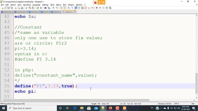How to declare Constant in PHP?| Syntax-Example | Difference between Constant and Variable | Progra смотреть онлайн