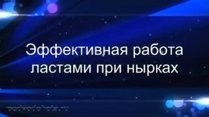 Подводная охота. Техника работы ластами.