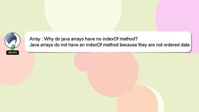 Array : Why do java arrays have no indexOf method? смотреть онлайн