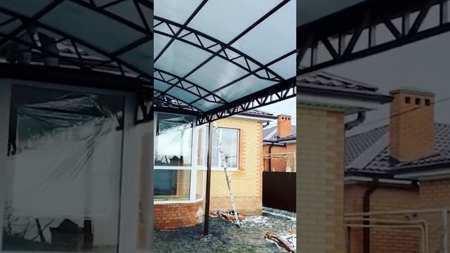 Навес из поликарбоната 5,1*7 м