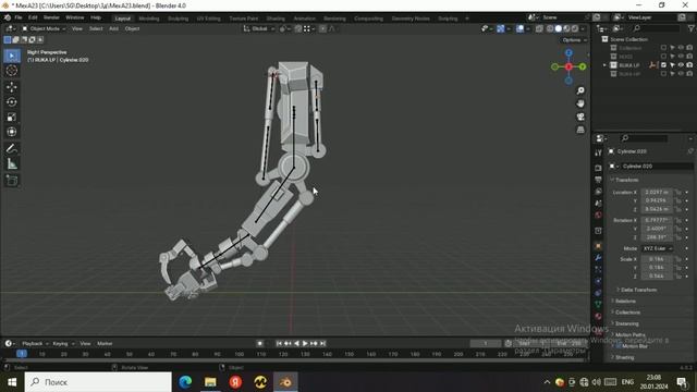 Как сделать риг механизмов робота в Blender смотреть онлайн