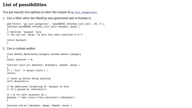 Wordpress: Edit the markup of categories list (2 Solutions!!) смотреть онлайн