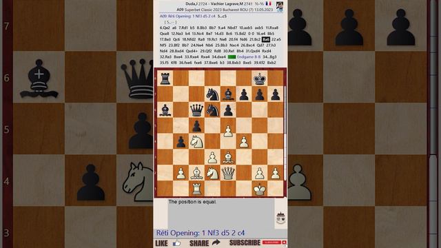 Superbet Chess Classic Romania 2023, Bucharest, ROU - Round: 7 || Jan-K Duda vs M Vachier Lagrave смотреть онлайн