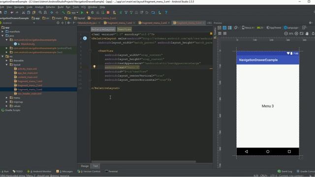 Android NavigationDrawer tutorial using Fragments смотреть онлайн