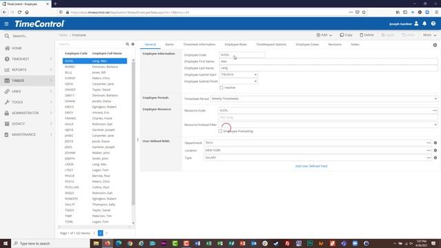 TimeControl flexibility allows you to add user defined fields to any of the existing tables смотреть онлайн