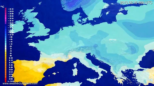 Temperature forecast Europe 2013-02-11 12:00:00 смотреть онлайн