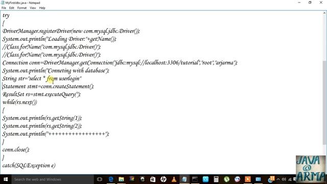 java database connectivity (jdbc)- setting path for driver смотреть онлайн
