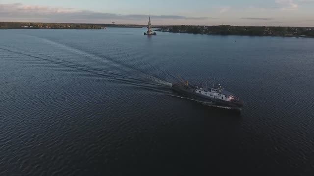 Облёт затопленной колокольни в городе Калязин, Тверская область.mp4