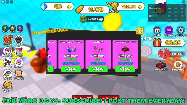 How To Get Ruby Inquisitor Crown in Shoot Wall Simulator (ROBLOX FREE LIMITED UGC ITEMS) смотреть онлайн