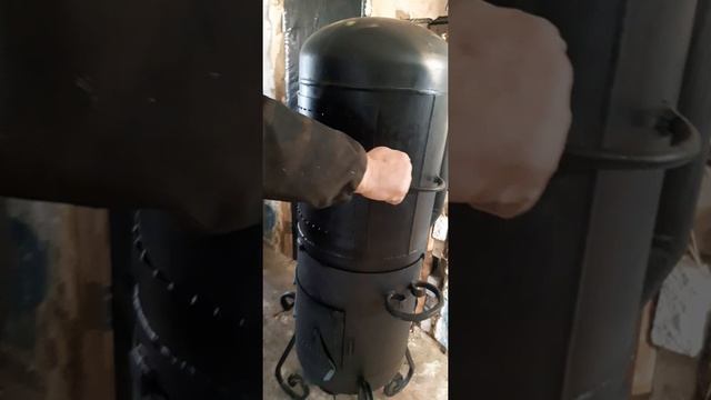 печь для казана +коптильня горячего копчения. смотреть онлайн