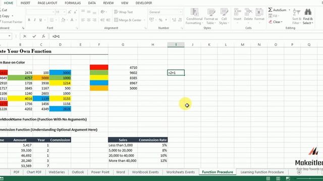 Excel VBA & Macro !! Sum Based on Color - Function Procedure !! Make It Learn !! CA Manish Goyal смотреть онлайн