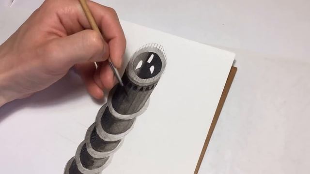 Пизанская башня в 3D / Watercolor speed painting - 3D Tower of Pisa смотреть онлайн