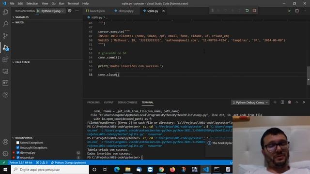 Python + SQLite смотреть онлайн