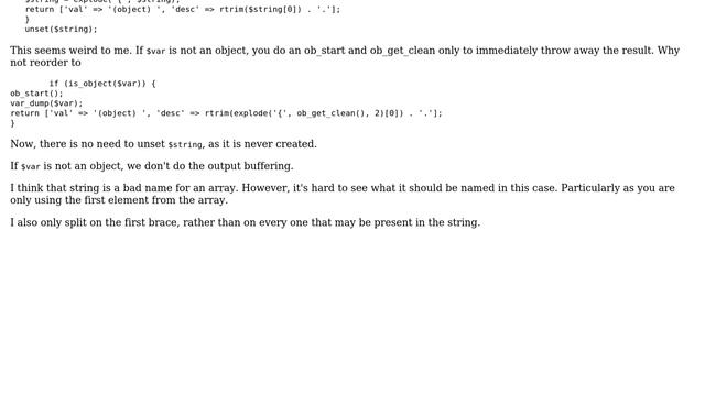 Class showing a format similar to var_dump RC5 Version (3 Solutions!!) смотреть онлайн