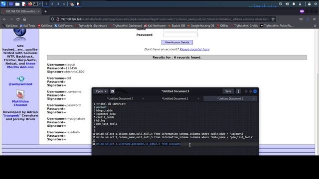 8. SQL Injection using metod GET Part 4 - Find sensitive data like a password or username смотреть онлайн