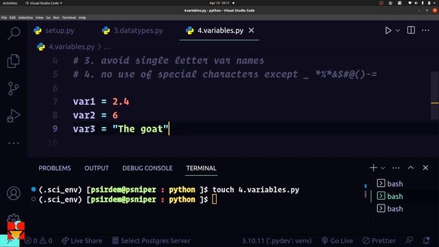 4. Python Variable Declaration || Scientific Computing with Python смотреть онлайн