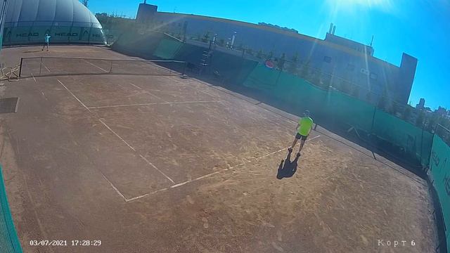 9-й Открытый чемпионат СПб по теннису среди ветеранов.   Игнатьев Яшков М35+