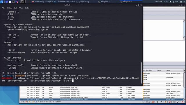 Blind SQL Injections with SQLMap against the DVWA смотреть онлайн