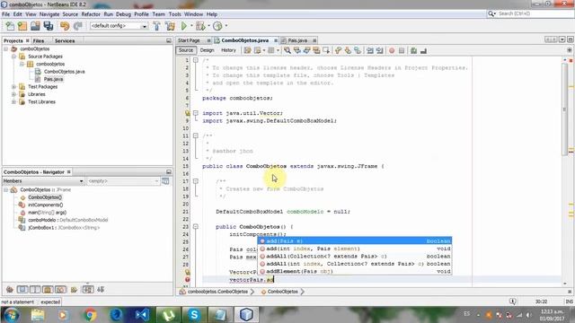 Manejo de objetos en Jcombobox JAVA смотреть онлайн