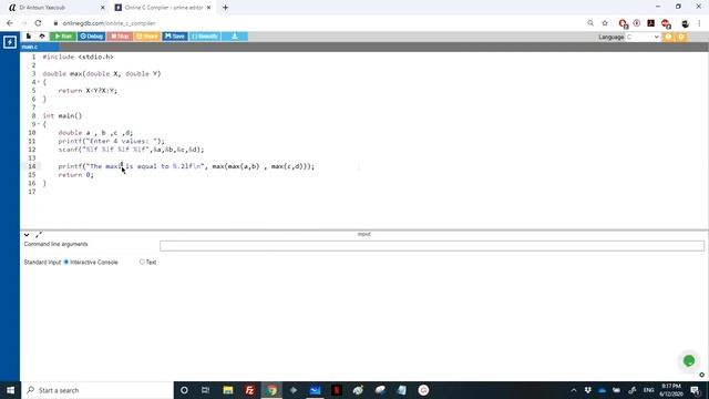Algorithmics & Programming - Exercise - Maximum of 4 real numbers смотреть онлайн