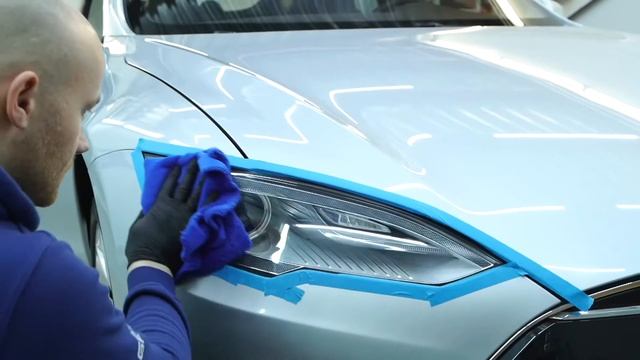 Tesla Model S защита плёнкой “SunTek ULTRA” и очистка кожи смотреть онлайн