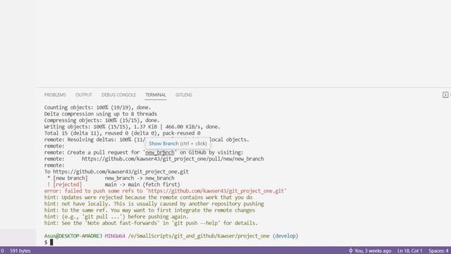 Git & Github Tutorial for Beginners #17 - Pushing branch to the remote (github.com) смотреть онлайн