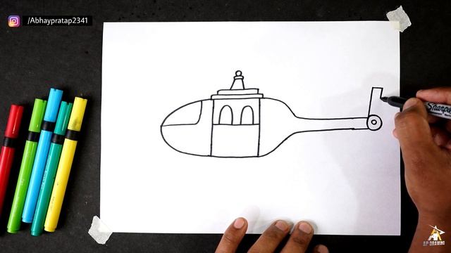 Very Easy Way to Draw A Helicopter step by step for beginners | Easy Helicopter Drawing Step by Ste смотреть онлайн