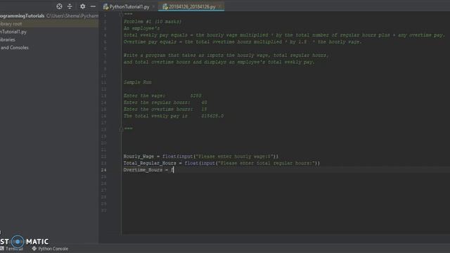 How To Create a Python Program That Calculates Employee's Total Hourly Wage | 1 - Fedorae Education смотреть онлайн