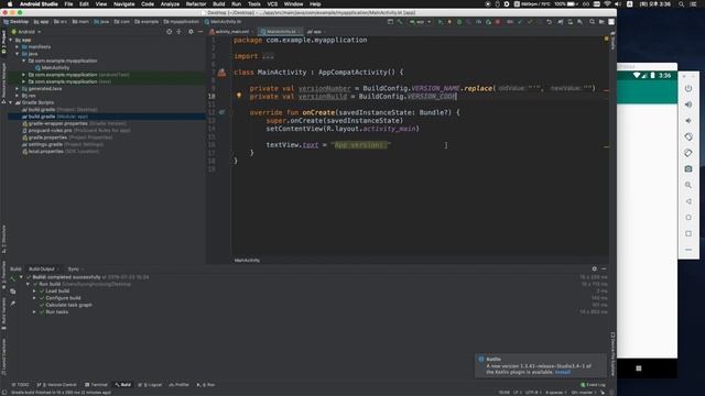 프로젝트의 빌드넘버 자동증가 시키기::Android Studio에서 Kotlin으로#01 смотреть онлайн