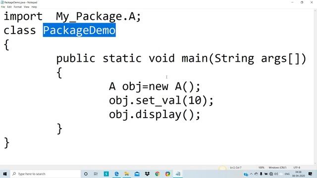 Steps to execute Java Packages - - (Module-2 Chapter-2 2.2.8 - Object Oriented Concepts) 18CS45 смотреть онлайн