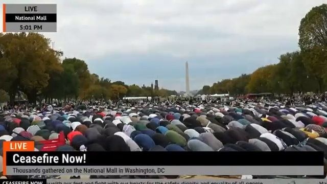 #Намаз в поддержку #Палестины в #США. смотреть онлайн