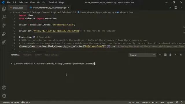 SELENIUM PYTHON FOR WEB AUTOMATION TEST AUTOMATION SELECT LOCATE HTML ELEMENTS BY CSS SELECTOR смотреть онлайн