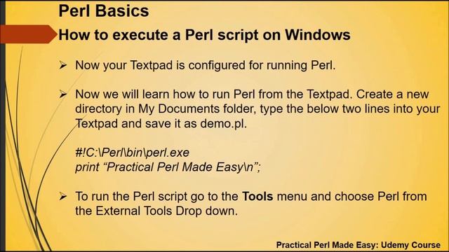 Practical Perl Made Easy - Udemy Course смотреть онлайн