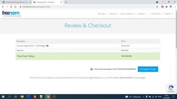 Урок 16. Подключение бесплатного домена к хостингу GitHub