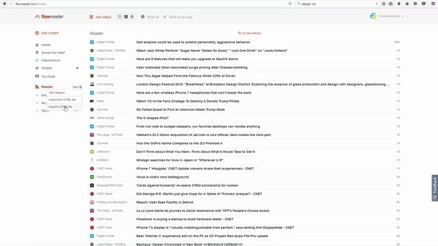 How to import OPML, RSS XML data into Flowly смотреть онлайн