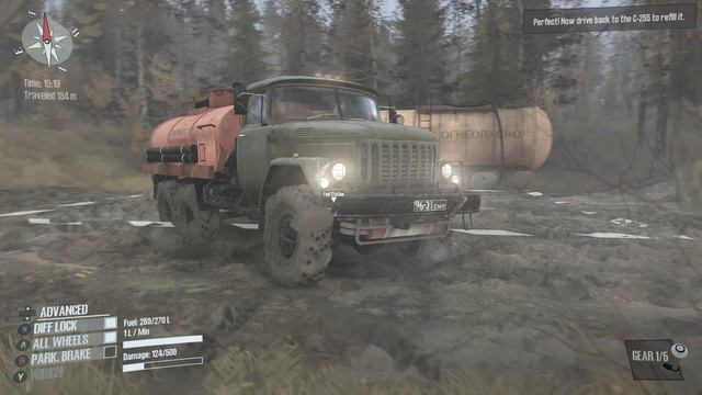 Spintires: MudRunner American Wilds | Challenge 2 - Repair & Refuel | Gameplay | Xbox One X смотреть онлайн