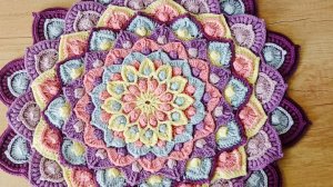 5. Вязание. Крючок. Салфетка Астерия 5 ряд. Схемы вязания