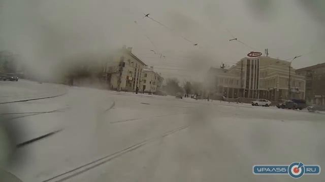 Заснеженный Орск с капота автомобиля, 04 12 2013 смотреть онлайн