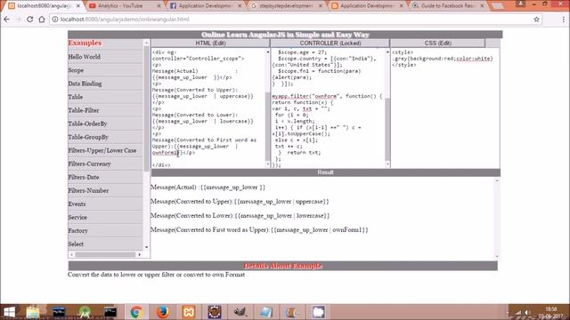 AngularJS Tutorials for Beginners|Learn AngularJS in One Day|Upper/Lower Case Filter смотреть онлайн